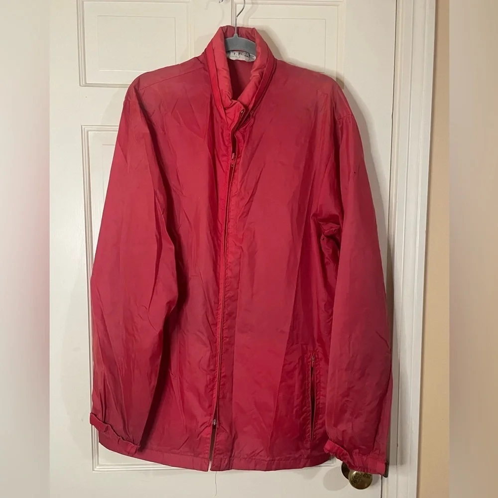 Vintage L.L. Bean Light Windbreaker Jacket Aspen Anorak Size XL Red Pack able